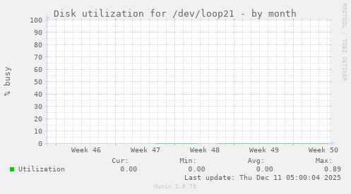 Disk utilization for /dev/loop21